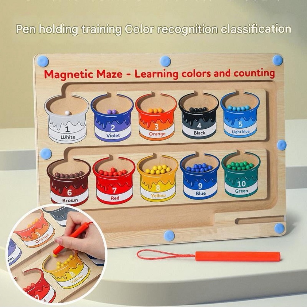 Colorful Magnetic Maze Learning Toy